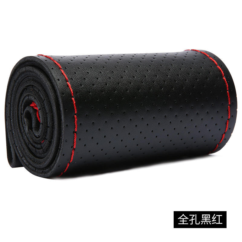 M4 Lace-Up Steering Wheel Cover - Universal PU Leather Car Interior Accessory